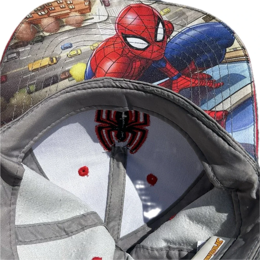 Marvel‎ Spider-Man Snapback Hat Boys OSFM Grey Red Superhero Comic Core Style
